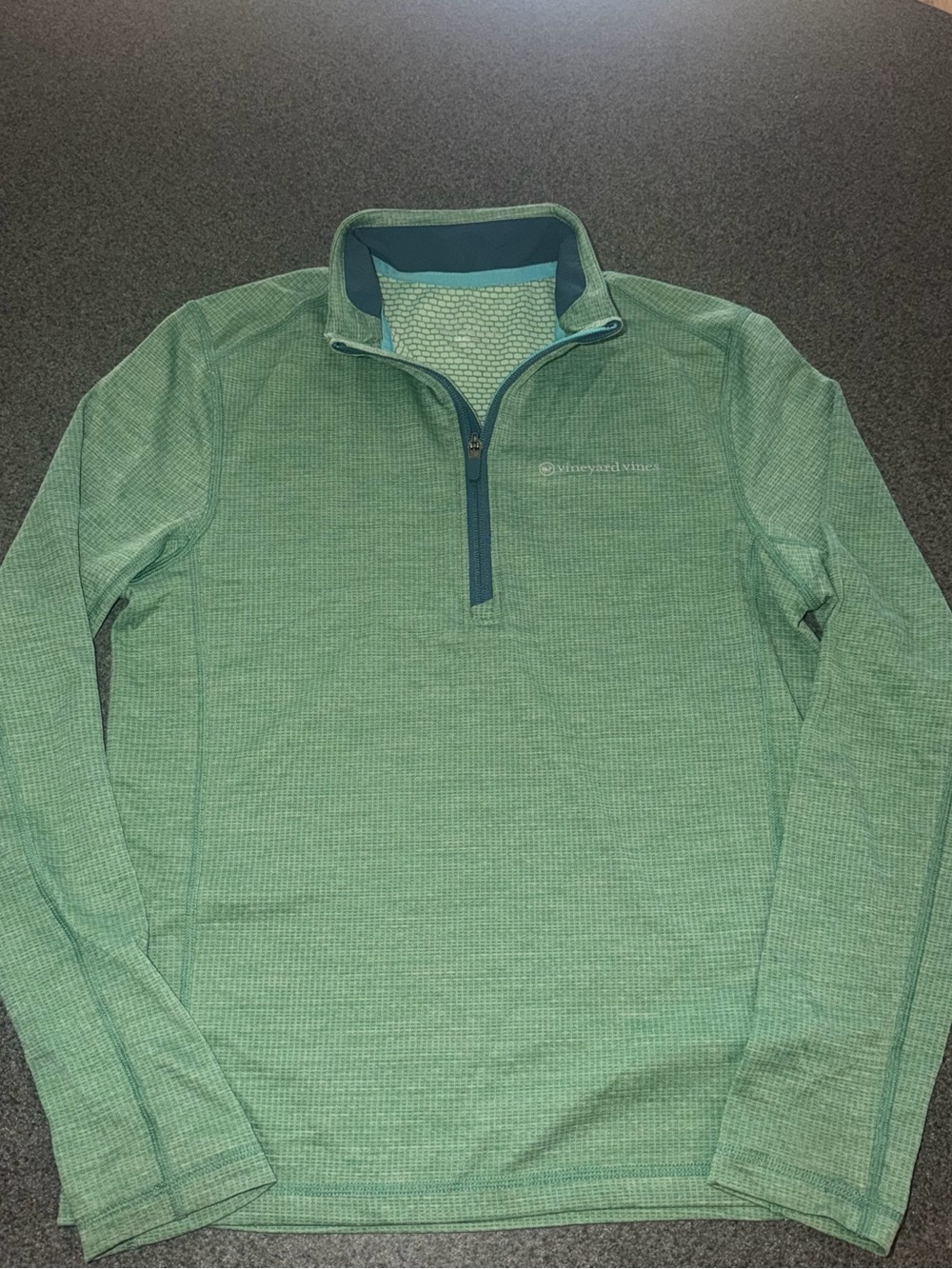 Vineyard Vines Women's Mint Green Quarter-Zip Pullover